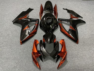 2006-2007 Suzuki GSXR 600 / GSXR 750 Motorcycle Fairings - Glossy Black Orange Canada for Sale