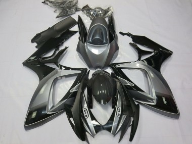 2006-2007 Suzuki GSXR 600 / GSXR 750 Motorcycle Fairings - Grey Glossy Black Stripe Canada for Sale