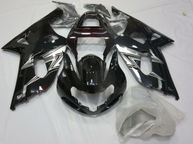 2001-2003 Suzuki GSXR 600 / GSXR 750 Motorcycle Fairings - Glossy Black Silver White Canada for Sale