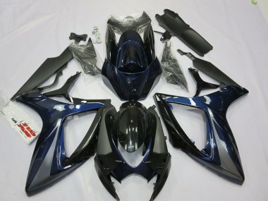 2006-2007 Suzuki GSXR 600 / GSXR 750 Motorcycle Fairings - Blue Grey Black Stripe Canada for Sale