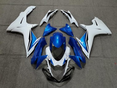 2011-2024 Suzuki GSXR 600 / GSXR 750 Motorcycle Fairing - White Blue Canada for Sale