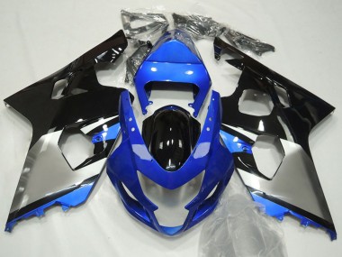 2004-2005 Suzuki GSXR 600 / GSXR 750 Motorcycle Fairings - Blue Silver Black Canada for Sale