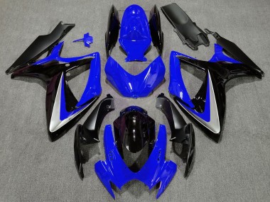 2006-2007 Suzuki GSXR 600 / GSXR 750 Motorcycle Fairing - Blue Silver Glossy Black OEM Style Canada for Sale