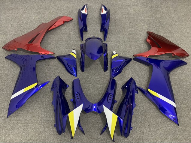 2011-2024 Suzuki GSXR 600 / GSXR 750 Motorcycle Fairings - Blue with Red Lowers Canada for Sale
