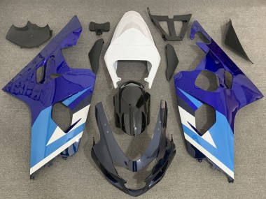 2004-2005 Suzuki GSXR 600 / GSXR 750 Motorcycle Fairing - White Blue Black Canada for Sale