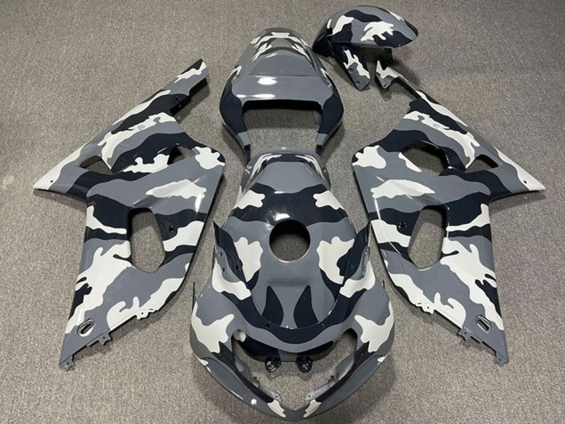 2001-2003 Suzuki GSXR 600 / GSXR 750 Motorcycle Fairings - Grey Black White Camouflage Canada for Sale