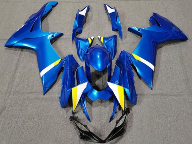 2011-2024 Suzuki GSXR 600 / GSXR 750 Motorcycle Fairings - Blue White Yellow Canada for Sale
