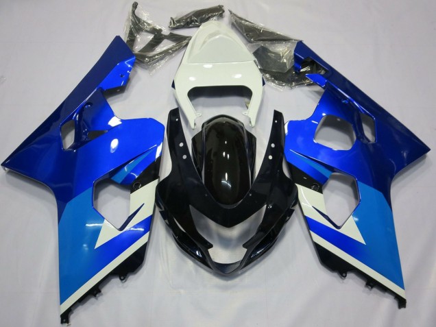 2004-2005 Suzuki GSXR 600 / GSXR 750 Motorcycle Fairings - White Blue Black Canada for Sale