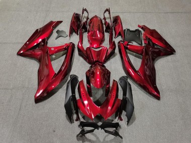 2008-2010 Suzuki GSXR 600 / GSXR 750 Motorcycle Fairings - Candy Red Black Canada for Sale
