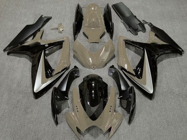 2006-2007 Suzuki GSXR 600 / GSXR 750 Motorcycle Fairings - Desert Tan Silver Glossy Black OEM Style Canada for Sale