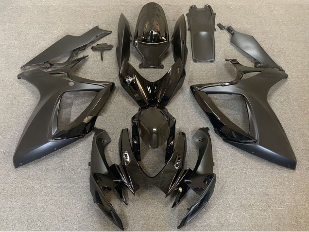 2006-2007 Suzuki GSXR 600 / GSXR 750 Motorcycle Fairings - Glossy Black Matte Black Canada for Sale