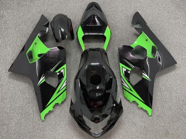 2004-2005 Suzuki GSXR 600 / GSXR 750 Motorcycle Fairings - Glossy Black Green Canada for Sale