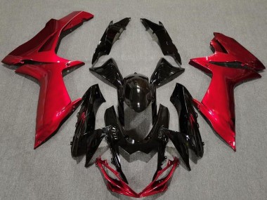 2011-2024 Suzuki GSXR 600 / GSXR 750 Motorcycle Fairings - Red Glossy Black Canada for Sale