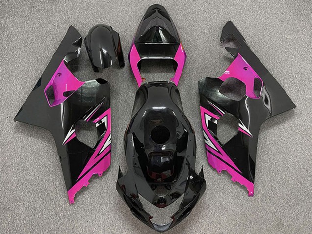 2004-2005 Suzuki GSXR 600 / GSXR 750 Motorcycle Fairings - Glossy Black Pink Canada for Sale