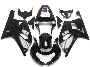 2001-2003 Suzuki GSXR 600 / GSXR 750 Motorcycle Fairings - Glossy Black Silver Canada for Sale
