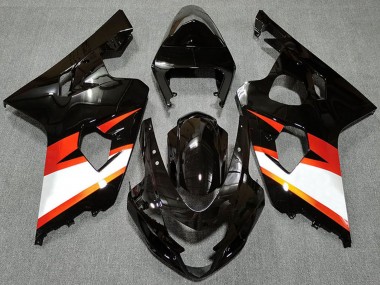 2004-2005 Suzuki GSXR 600 / GSXR 750 Motorcycle Fairings - Glossy Black Orange White Canada for Sale