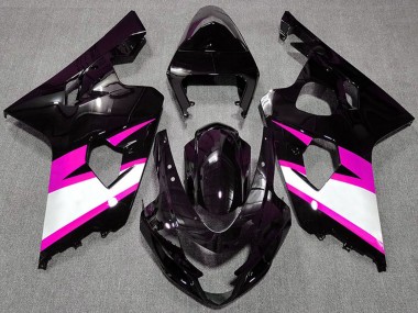 2004-2005 Suzuki GSXR 600 / GSXR 750 Motorcycle Fairings - Glossy Black Pink White Canada for Sale
