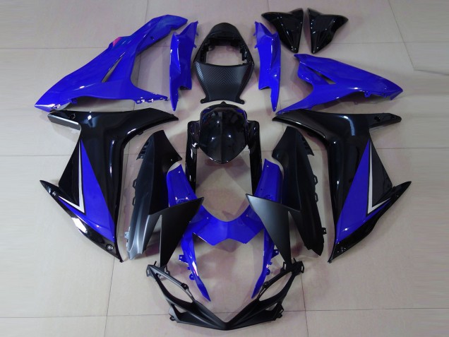 2011-2024 Suzuki GSXR 600 / GSXR 750 Motorcycle Fairings - Blue Glossy Black Canada for Sale