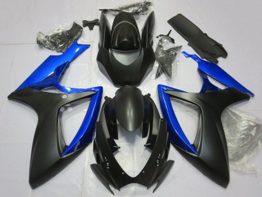 2006-2007 Suzuki GSXR 600 / GSXR 750 Motorcycle Fairing - Blue Matte Black Canada for Sale