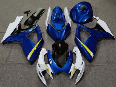 2006-2007 Suzuki GSXR 600 / GSXR 750 Motorcycle Fairings - White Blue Yellow Black Canada for Sale