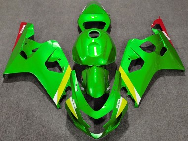 2004-2005 Suzuki GSXR 600 / GSXR 750 Motorcycle Fairings - Green Yellow White Canada for Sale