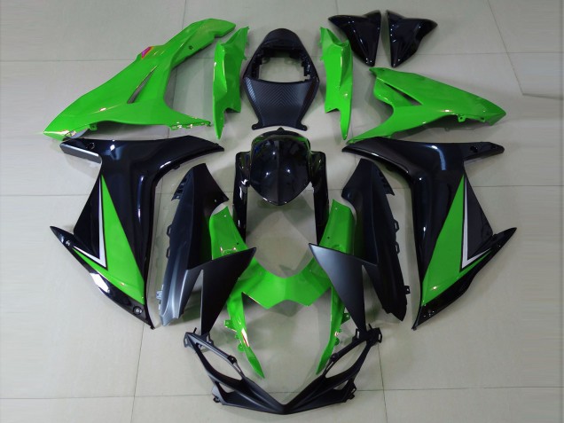 2011-2024 Suzuki GSXR 600 / GSXR 750 Motorcycle Fairings - Green Glossy Black Matte Black Canada for Sale