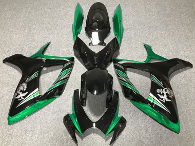2006-2007 Suzuki GSXR 600 / GSXR 750 Motorcycle Fairings - Green Glossy Black Canada for Sale