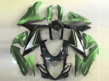 2011-2024 Suzuki GSXR 600 / GSXR 750 Motorcycle Fairings - Green Glossy Black Canada for Sale
