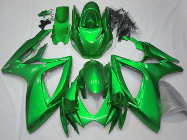 2006-2007 Suzuki GSXR 600 / GSXR 750 Motorcycle Fairings - Glossy Green Plain Canada for Sale