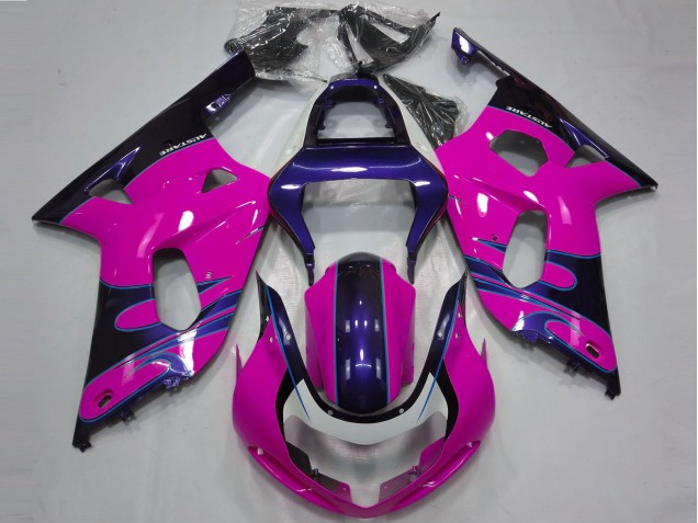 2001-2003 Suzuki GSXR 600 / GSXR 750 Motorcycle Fairings - Pink Glossy Blue Canada for Sale