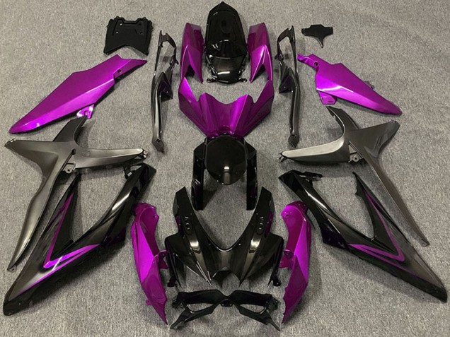 2008-2010 Suzuki GSXR 600 / GSXR 750 Motorcycle Fairings - Pink Glossy Black Matte Black Canada for Sale