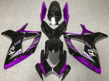 2006-2007 Suzuki GSXR 600 / GSXR 750 Motorcycle Fairing - Purple Glossy Black Canada for Sale
