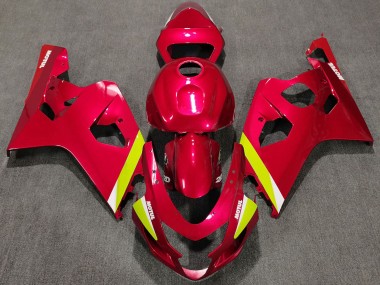 2004-2005 Suzuki GSXR 600 / GSXR 750 Motorcycle Fairings - Red Yellow White Canada for Sale