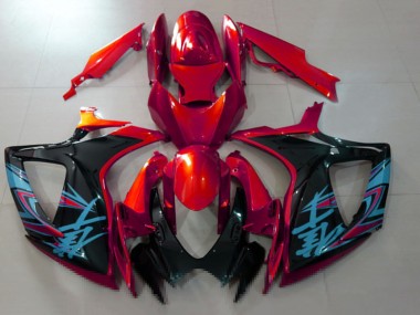 2006-2007 Suzuki GSXR 600 / GSXR 750 Motorcycle Fairings - Red Black Light Blue Canada for Sale