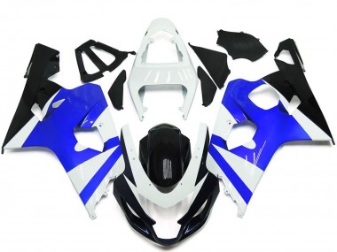 2004-2005 Suzuki GSXR 600 / GSXR 750 Motorcycle Fairing Kits - White Blue Glossy Black Canada for Sale