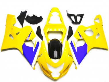 2004-2005 Suzuki GSXR 600 / GSXR 750 Motorcycle Fairings - Yellow Blue White Glossy Black Canada for Sale