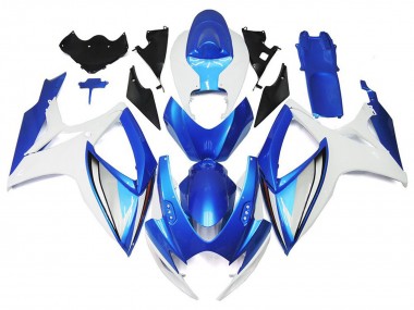 2006-2007 Suzuki GSXR 600 / GSXR 750 Motorcycle Fairings - White Blue OEM Style Canada for Sale