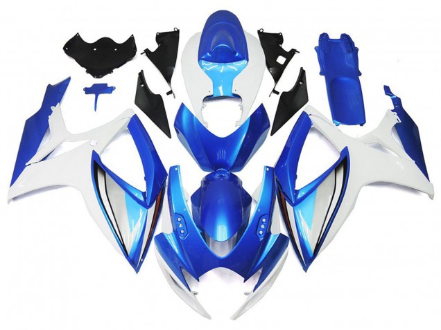 2006-2007 Suzuki GSXR 600 / GSXR 750 Motorcycle Fairings - White Blue OEM Style Canada for Sale