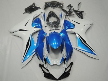 2011-2024 Suzuki GSXR 600 / GSXR 750 Motorcycle Fairings - White Light Blue Glossy Black OEM Style Canada for Sale