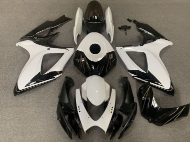 2006-2007 Suzuki GSXR 600 / GSXR 750 Motorcycle Fairings - White Glossy Black Canada for Sale