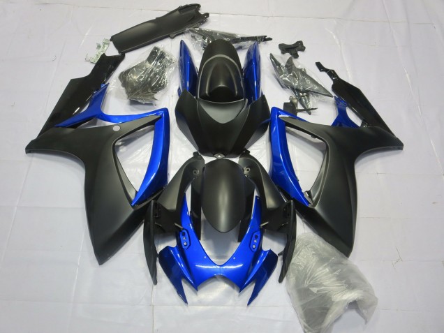 2006-2007 Suzuki GSXR 600 / GSXR 750 Motorcycle Fairings - Matte Black Blue Canada for Sale