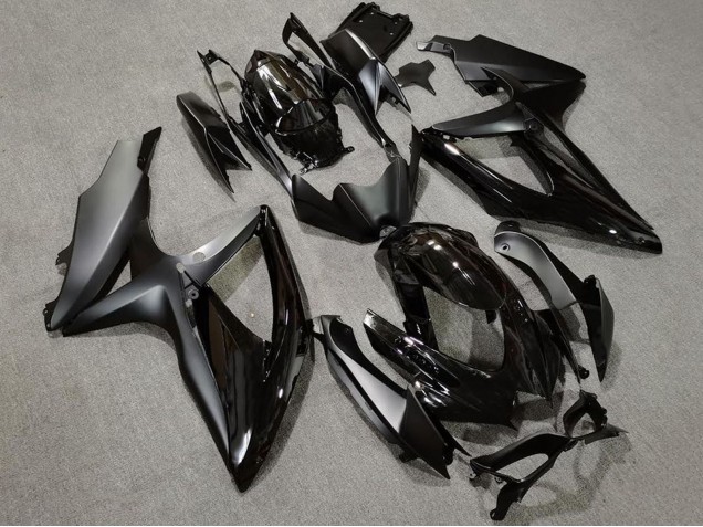 2008-2010 Suzuki GSXR 600 / GSXR 750 Motorcycle Fairings - Glossy Black Matte Black Canada for Sale