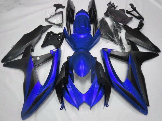 2008-2010 Suzuki GSXR 600 / GSXR 750 Motorcycle Fairings - Blue Matte Black Canada for Sale