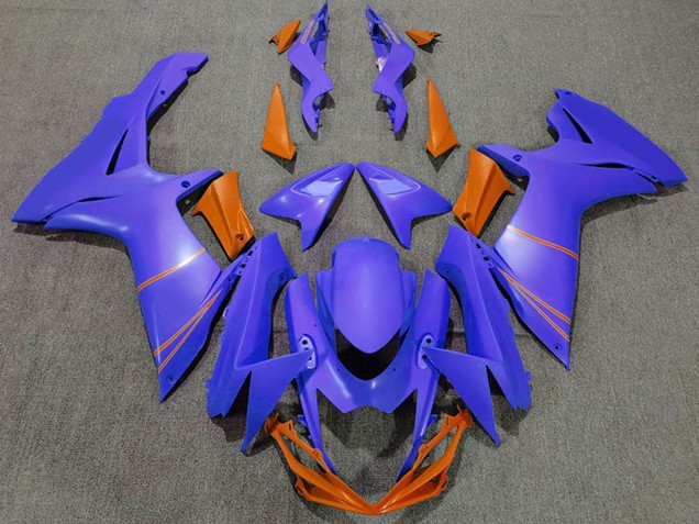 2011-2024 Suzuki GSXR 600 / GSXR 750 Motorcycle Fairings - Ocean Blue Orange Canada for Sale