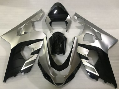 2004-2005 Suzuki GSXR 600 / GSXR 750 Motorcycle Fairings - Silver Black Canada for Sale