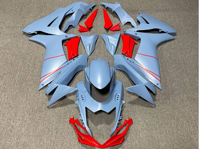 2011-2024 Suzuki GSXR 600 / GSXR 750 Motorcycle Fairings - Matte Sky Blue Red Canada for Sale