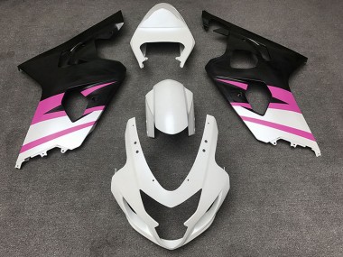 2004-2005 Suzuki GSXR 600 / GSXR 750 Motorcycle Fairings - White Pink Matte Black Canada for Sale