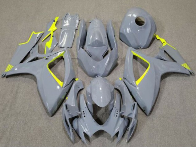 2006-2007 Suzuki GSXR 600 / GSXR 750 Motorcycle Fairings - Nardo Grey High Viz Yellow Canada for Sale