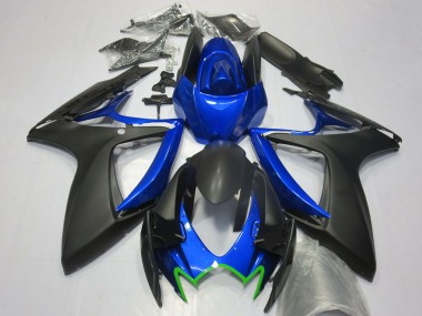 2006-2007 Suzuki GSXR 600 / GSXR 750 Motorcycle Fairings - Blue Matte Black Green OEM Style Canada for Sale