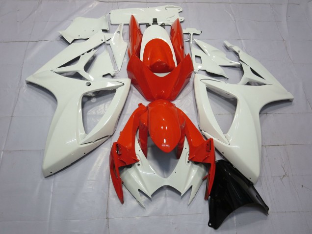 2006-2007 Suzuki GSXR 600 / GSXR 750 Motorcycle Fairings - White Red Canada for Sale